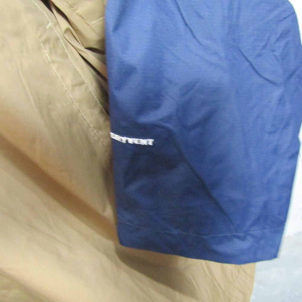 The North Face Men's XXXL DryVent Hooded Rain Jacket Navy Blue Tan Block - Picture 5 of 10